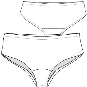 Patron ropa, Fashion sewing pattern, molde confeccion, patronesymoldes.com Bikini bottom 12 LADIES Swimsuit